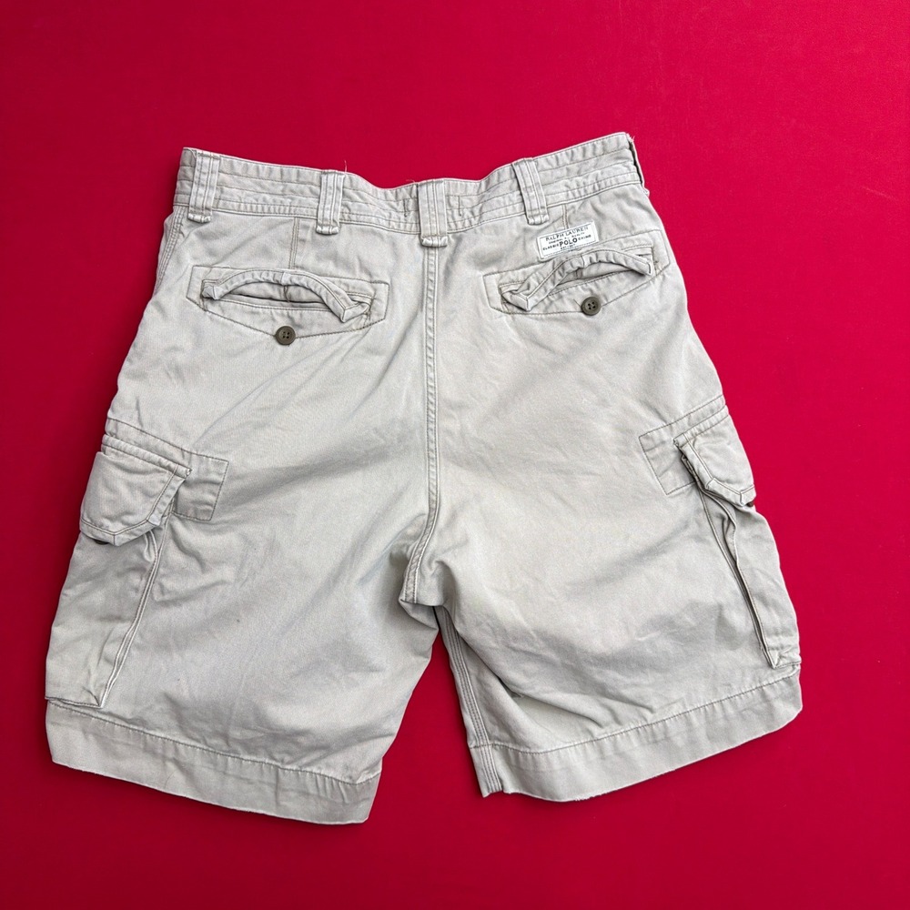 Polo Ralph Lauren Mens Cargo Shorts Khaki Tan Classic Polo Chino Size 35 Utility - Picture 3 of 7